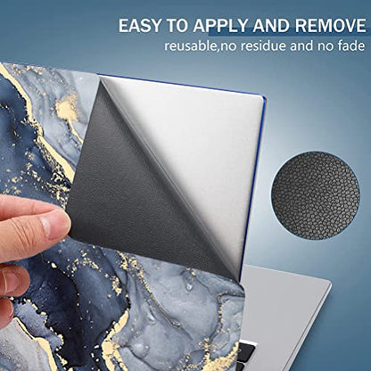 Laptop Skin Sticker Decal,13.3" 14" 15" 15.4" 15.6 inch Laptop Universal Vinyl Skin Sticker Cover,Dustproof Waterproof Reusable Art Decal Protector with Free 2 Wrist Pads (Marble 15) - color: Marble 15