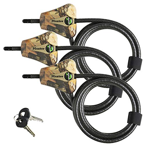 Master Lock - Keyed Alike Python Adjustable Camouflage Cable Locks w/6 Keys, 8418KA CAMO 3-Pack - size: 3 Pack