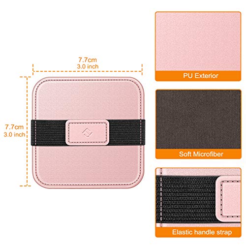 Fintie Screen Cleaning Pad, [4 Pack] Soft Cloth Car Phone Screen Cleaner | Microfiber Wipe Cleaning with Elastic Strap for iPad, iPhone, MacBook, Tablets, Laptop, Monitor (Shades of Blue) - color: Shades of Blue