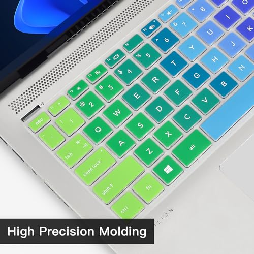 Keyboard Cover for HP 14 Laptop/HP Pavilion x360 14-dq 14-fq 14-ba/bf/cm/ce/cf/dk 14t-dh200 14-dq0040nr 14-dq0052dx 14-dq5009nr 14-dq0762dx 14-dq6011dx dq0703dx 14-dq0070nr 14-fq0013dx, Rainbow - color: Rainbow