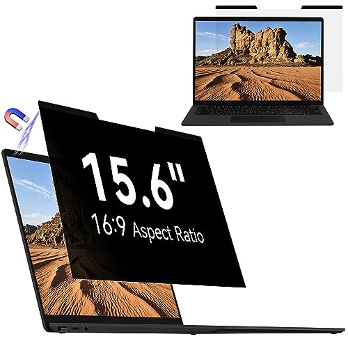 Mamol Magnetic Laptop Privacy Screen 15.6 inch ,16:9 Aspect Removable Anti Glare Protector Blue Light Privacy Screen Filter,Filter Shield Compatible with HP/Dell/Acer/Asus/Samsung/Lenovo/Thinkpad Envy - size: 15.6 inch 16:9 Aspect