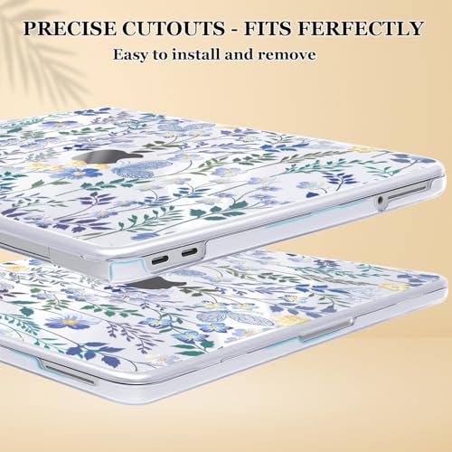 for MacBook Neo 13 inch Case 2026 A3404 with A18 Pro Chip, Anti-Scratch Slim Pattern Plastic Hard Shell Case 13-inch Neo Protective Cover with Keyboard Cover & Screen Film, Meadow Wildflower - color: Meadow Wildflower