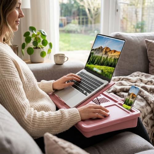 LAPGEAR Ergonomic Pro Lap Desk - Dusty Rose, Fits 15.6" Laptops - color: Dusty Rose, size: Ergonomic Pro 2.0