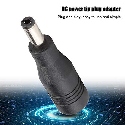 DC Power Adapter Kits 5Pcs, Universal Adapter Plug Converter 7.4mm X 5.0mm to 5.5mm X 2.5mm DC Plug Jack Tips for Power Supply & Testing