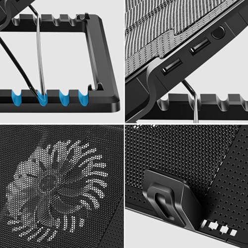 Laptop Cooling Pad with 2 Port USB for 11inch-18inch Notebook Gaming Fan Stable Stand Adjustable 2 USB Port Cooling Stand