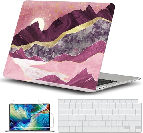 GVTECH for MacBook Pro 13 inch Case 2024 2023-2016 M1 M2 A2338 A2289 A2251 A2159 A1706 A1989, Plastic Protective Hard Shell Cover, Keyboard Cover & Screen Protector, Design06 - color: Design06, size: Mac Pro 13 (2016-2024)(A2338/A2289/A2251/A2159)
