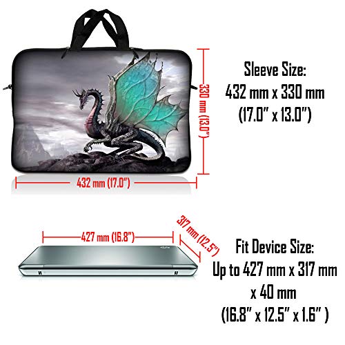 LSS 10 10.2 inch Laptop Sleeve Bag Compatible with Acer, Asus, Dell, HP, Sony, MacBook and more | Carrying Case Pouch w/ Handle ,Flying Dragon - color: Flying Dragon, size: 8 in -10.2 in