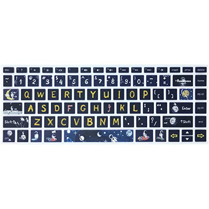 Keyboard Cover for HP 14" Laptop 2020 2019 2018,HP Pavilion x360 14M-BA 14M-CD 14M-DH 14-BA 14-BF 14-cm 14-CF 14-DF 14-DK 14-DS 14-DQ Series 14 Inch Protective Skin,Space Man - color: Space Man
