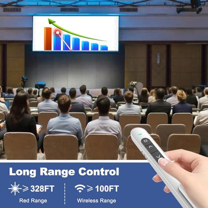 QUI Presenter Clicker Bundle | Pen-Shaped USB A White & Remote-Shaped USB A Pink