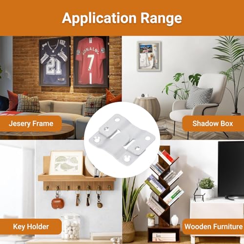 16Pcs Stainless Steel Interlock Hanging Buckle, Flush Concealed Mount Brackets, Z Clip Bracket for Picture Display Art Gallery - color: Iron, size: Small Without Screws