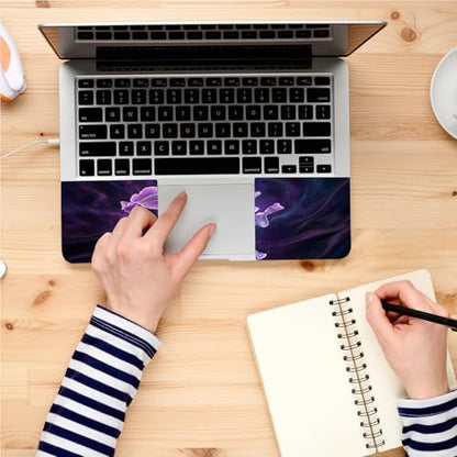 Universal Laptop Skin, DIY Cut-to-Fit Vinyl Cover Compatible with HP, Dell, Lenovo, Mac (13.3" to 15.6"), Anti-Scratch, No Residue & Bubble-Free Protective Decal Sticker, Galaxy Iris Flower - color: Galaxy Iris Flower