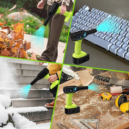 Jet Dry Blower 500W, 400G Wind Speed Compressed Air Duster, 3 Gear Adjustable, Compatible with Ryobi 18V Battery, Cordless Mini Jet Fan for Car Drying, Keyboard & Electronics Cleaning - size: 500W for Ryo*bi 18V