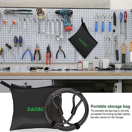 33ft x 3/8" Heavy Duty Cut-Proof Security Cable, Kayaking & Outdoor Equipment - size: 33FT