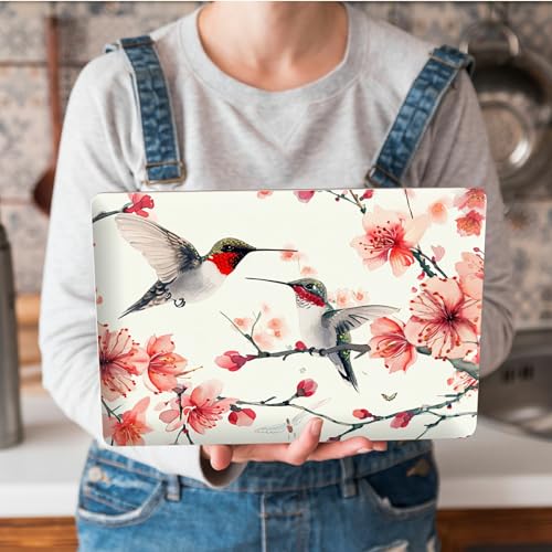 Universal Laptop Skin Sticker with 2 Wrist Pad Skins, Waterproof Scratch Resistant Vinyl Laptop Cover Decal, Cut to Fit for 11–15.6 Inch MacBook HP Dell Lenovo, Hummingbirds - color: Hummingbirds