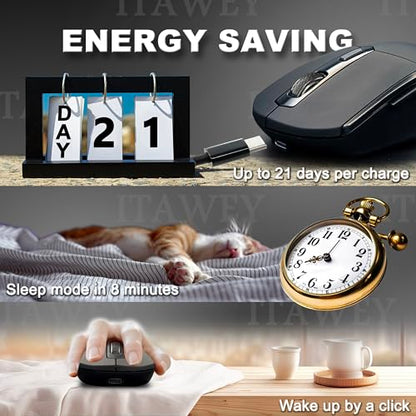 Bluetooth LED Mouse + Pad Combo | LED Strip, Dual BT/2.4G, Quiet, 6 Buttons