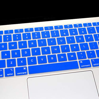 Se7enline for MacBook Air 13 Inch Keyboard Cover M1 2018-2024 A2337/A2179 | Silicone Waterproof Dustproof Durable Washable Laptop Accessories Protective Skin 2019/2020/2021/2022/2023,Deep Blue - color: Deep Blue