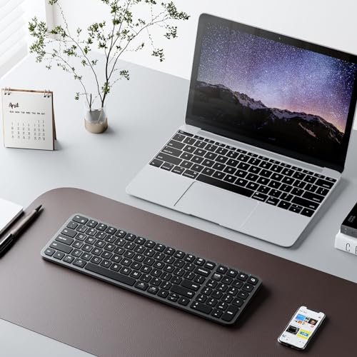 iClever Bluetooth Keyboard with Numeric Keypad - Multi-Device Support, Stable Connection, Compact Design, Enhanced Typing Experience, Perfect for MacBook, iPad, and Windows Laptops