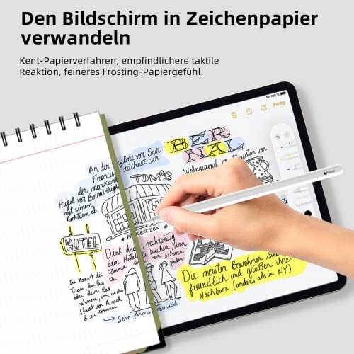 Pack of 3 Paper Film for iPad Pro 12.9 Inch (2022 M2/2021/2020/2018), Matte Paper Film Screen Protector for Writing Drawing Sketching - size: 12.9 inch ipad