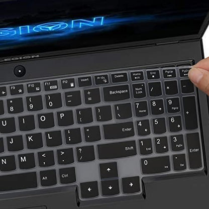 Keyboard Cover Skin for Lenovo Legion 5 5i 5p 5pi 7 7iGen 9/8/7/6 15.6" 16" 17.3", Legion Pro 5/5i 7 7i 16" Gen 9/8/7/6, Legion Slim 5 5i 7 7i 15.6 16 Gen9/8, LQQ 15.6" 16" Gen 9/8, US Layout - color: Black