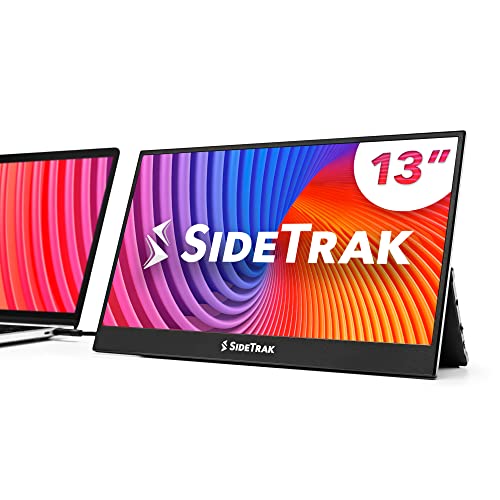 SideTrak Solo Pro 13' Freestanding Portable Monitor | 1080p LED .04' Thin | Kickstand | 10ms Response Time | 60Hz Refresh Rate | USB-C, Mini HD | 1.3 lbs. Travel Monitor