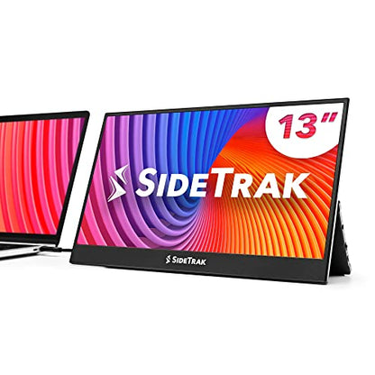 SideTrak Solo Pro 13' Freestanding Portable Monitor | 1080p LED .04' Thin | Kickstand | 10ms Response Time | 60Hz Refresh Rate | USB-C, Mini HD | 1.3 lbs. Travel Monitor