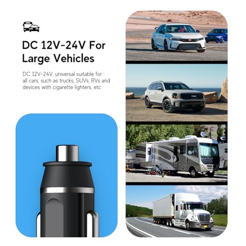19.5V 130W Car Charger for Dell Inspiron 14 16 Plus 15 17 Precision 3520 5510 M5520 5520 5530 5540 XPS 13 15 7590 9550 9560 9570 9360 Inspiron 27 24 22 20 OptiPlex 3000 5000 7000 AIO Desktop