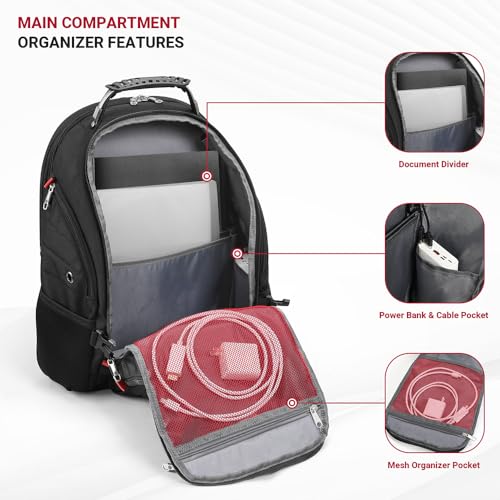 star cloud Rolling Laptop Bag with 4 Spinner Wheels & 17.3" Laptop Backpack Bundle – Business Travel Carry On Set with USB & Type-C Charging Ports