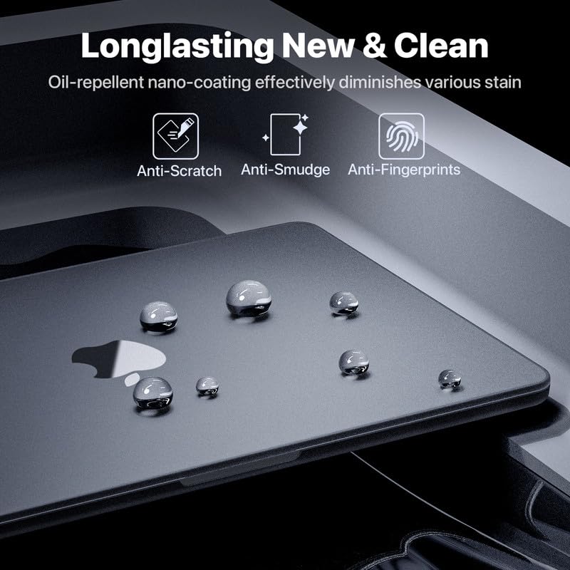 Soonjet for MacBook Air 13 inch Case M5 M4 M3 M2 2026-2022 Laptop Cover | Black Clear, Matte Finish, Protective Hard Shell, Laptop Cover, Ultra Thin & Light, Anti Crack & Fingerprint & Scratch - color: Graphite Gray