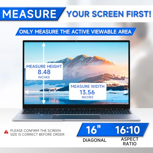 ZOEGAA 4-way 360°Laptop Privacy Screen For 16 Inch 16:10 Computer, Removable Privacy Screen For Computer Monitor, Anti Glare And Blue Light, Compatible With HP Dell Lenovo Asus Samsung Acer Thinkpad - size: 16 in 16:10