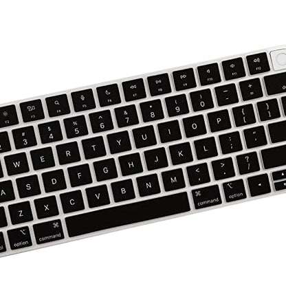 Keyboard Cover for Apple 2024/2023/2021 iMac All-in-One Desktop Keyboard, iMac 24 Inch with M4 /M3 /M1 Chip with Touch ID & Apple Magic Keyboard A2449 A2450 MK293LL/A MK2A3LL/A, US Layout -Black - color: Black