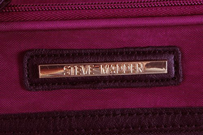 Steve Madden Designer-Gepckkollektion Leichter Softside-Koffer fr Damen und Herren strapazierfhige 50,8 cm groe Tragetasche mit 4 rollenden Spinner-Rdern, Peek-a-boo Purple, 20in, Carry on Bag With - color: Peek-a-boo Purple, size: 20 inches