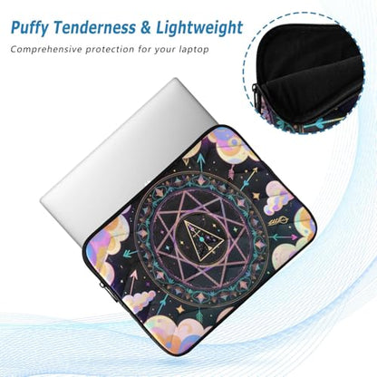 Fantasy Magic Array Padded Laptop Sleeve Case 13 Inch Soft Quilted Laptop Bag Waterproof Computer Sleeves - color: Fantasy Magic Array-1, size: Medium