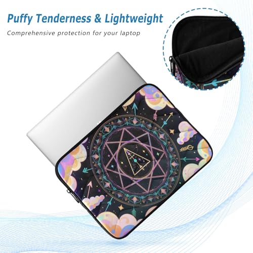 Fantasy Magic Array 15-16 Inch Quilted Laptop Sleeve Case Soft Notebook Protector Bag Computer Carrying Case - color: Fantasy Magic Array-1, size: Large