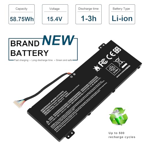 AP18E7M Battery for Acer Nitro 5 AN515-44 Nitro 7 AN715-51 Nitro 5 AN515-54 AN517-51，Predator Helios 300 PH315-52 PH317-53,Aspire 7 A715-74G,AP18E8M 4ICP4/69/90 4ICP4/70/88 KT.00407.009 KT00407009 - size: AP18E7M 9.76 5.04 0.67
