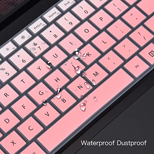 Keyboard Cover for 2023-2019 Microsoft Surface Laptop 6 5 4 3 Gen 13.5" & 15", Surface Book 3 13.5 and 15 inch, Protector Accessories(Not Fit Surface Laptop 7 2024 2025) - Ombre Pink - color: Ombre Pink