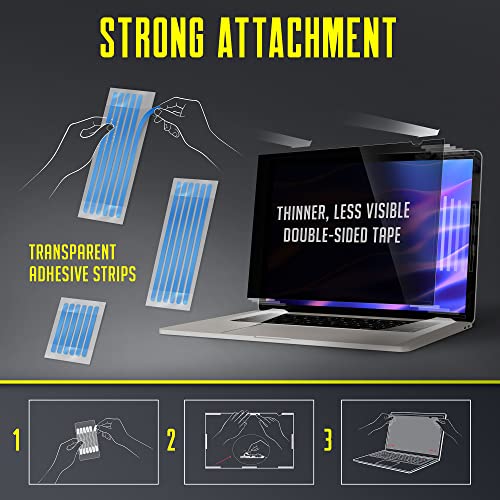 Privacy Screen Adhesive Tabs and Strips for Computer Monitors and Laptops - Replacement kit - size: [1 Pack] Replacement Kit