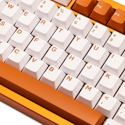 KEEBMONKEY WOBKEY Rainy 75 Aluminum HMX/JWK Switches Mechanical Keyboard with Superior Acoustics, Wired, BT, 2.4G Wireless Connectivity (Pro Orange(Stainless Steel Weight)) - style: Pro Orange(Stainless Steel Weight)