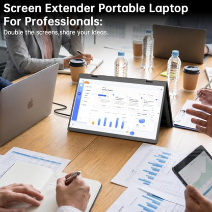 Portable Monitor 15.6" Dual Foldable FHD USB-C Laptop Screen Extender | FHD 1080P Ultra-Slim Travel IPS Display with HDR,100% sRGB VESA & Built-in Speakers for Mac Phone PS5 Xbox Switch - size: Dual15.6