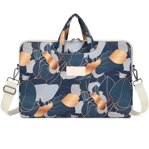 DACHEE Laptop Shoulder Bag for 15 Inch/15.6 Inch Macbook Pro - color: Leaves(07)
