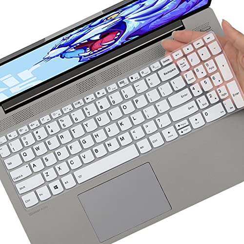 Keyboard Cover Skin for Lenovo Ideapad 5 15IIL05 15.6" /Ideapad Flex 5 15IIL05 /Ideapad Slim 7 15 15.6" |New Lenovo Flex 5 15 15.6 US Layout Keyboard Protective Cover Skin -White - color: White