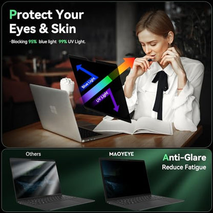 Magnetic 13.5 Inch Surface Laptop Privacy Screen for Microsoft Surface Laptop 5/4/3/2/1, Removable Film Anti-Spy Filter Black Security Protector, Anti Glare Blue Light Shield Matte Screen Guard