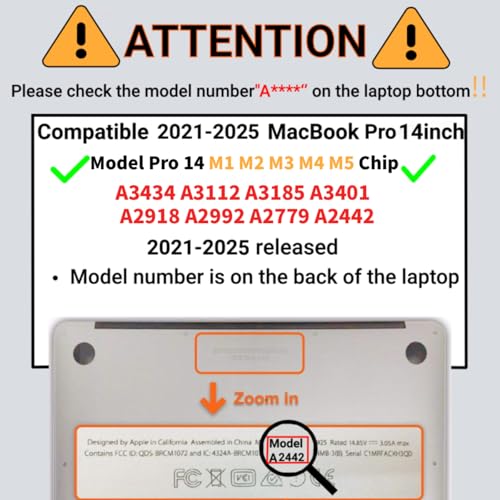 Compatible with MacBook Pro 14 inch Pro/Max Case 2025-2021 M5/M4/M3/M2/M1 Models A3434 A3185 A3401 A3112 A2918 A2992 A2779 A2442, Plastic Laptop Shell & Keyboard Cover, Flower Garden - color: Bees & Flowers, size: Pro 14.2" (2026-2021)M5/M4/M3/M2/M1