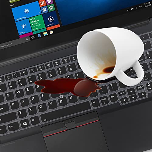 Keyboard Cover for 15.6" Lenovo ThinkPad E15 Gen 4/3/2, ThinkPad L15 Gen 2/1, ThinkPad T15 T15p T15g P15 P15s P15v Gen 3/2/1, ThinkPad E580 E590 E595 L580 L590 P52 P53 P72 P73 T570 T575 T580 T590 -BK - color: Black