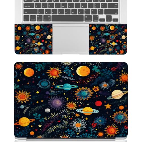 Universal Laptop Skin Sticker Decal for 11.6”12" 13" 13.3" 14" 15" 15.4" 15.6" Reusable Waterproof Scratch-Scratch Resistant Protective Vinyl Laptop Notebook Skin Stickers - Planet and Sunflower - color: Planet and Sunflower