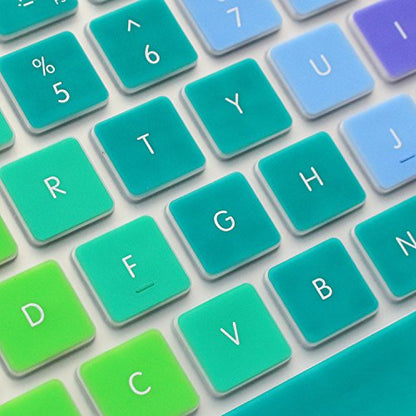 ProElife Ultra Thin Silicone Keyboard Protector Cover Skin for Apple Magic Keyboard & Magic Keyboard 2 (U.S Version, Model: MLA22L/A-A1644, Without Numeric Keypad) (Rainbow) - color: Rainbow