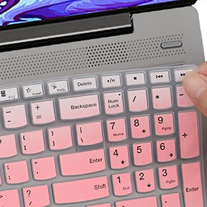 Keyboard Cover for Lenovo V15 G4 /V15 G3 /V15 Gen 2 15.6", Lenovo IdeaPad 1/IdeaPad 1i 15.6", IdeaPad 5 Slim/IdeaPad 5i Slim 16", Lenovo IdeaPad 1 15IGL7 15ADA07 15IAU7 15ALC7 15IJL71 - color: Ombrepink