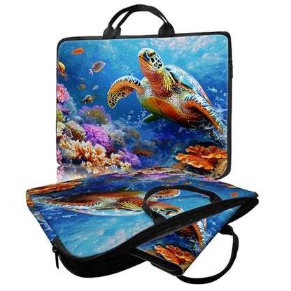 Laptop Bag,14 15 15.6 inch Laptop Case Sleeve,Computer Sleeve with Handle for Women Men,Carrying Case for MacBook,Dell,Lenovo,Notebook Computer,Sea Turtle Fish - color: Sea Turtle Fish