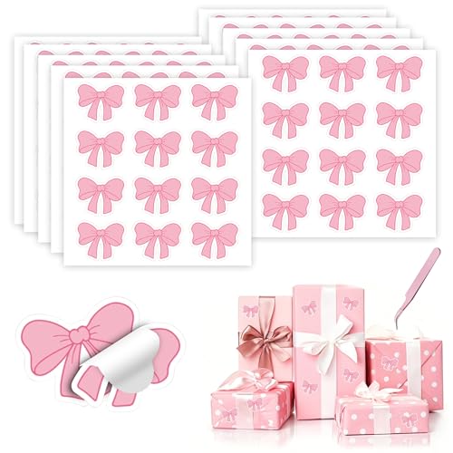 for iPad Case with 10 Sets of 120 Pcs Cute DIY Vinyl Laptop Stickers Tweezers Decals,Waterproof Aesthetic Stickers Suitable for Phone,Water Bottles, Cups, Suitcases, Anywhere-Little PinkBow - color: Little Pink Bow