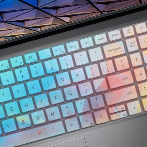 Colorful Keyboard Cover for 2025 Dell 15 Laptop DC15250 DC15255 15.6, Dell Inspiron 15 3510 3511 3515 3525 3530 3535 5510 5515 5518 7510 15.6, Vostro 3510 3520 3530 5510 5515 15.6, Inspiron 7610 - color: Colorful