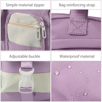 Women's Messenger Bag - Professional Crossbody Work Satchel Stylish Office Purse for Business Travel & Commuting - color: Purple